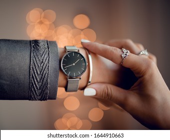 Stylish Watch On Woman Hand