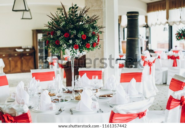 Stylish Wedding Table Setting Elegant Wedding Stock Photo Edit