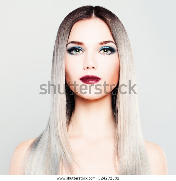 Stylish Woman Fashion Model Makeup Gradient Stock Photo Edit Now 524292382