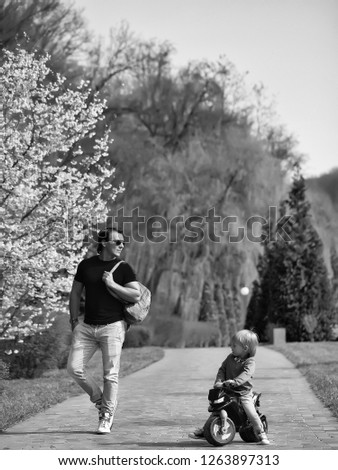 Similar – Portrait of a young man in nature