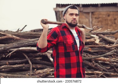 Stylish young man posing like lumberjack - Powered by Shutterstock