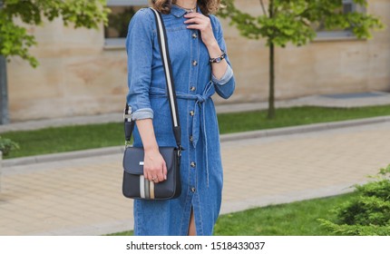 blue denim dress outfit
