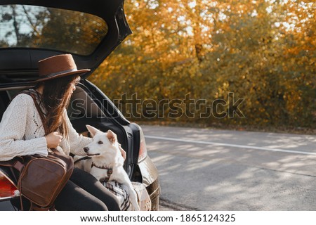 Similar – Image, Stock Photo Road Trip in Fall road