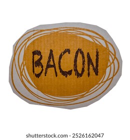 The stylized BACON inscription on a white background. - Powered by Shutterstock