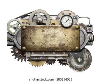 Stylized metal collage of mechanical device.  - Powered by Shutterstock