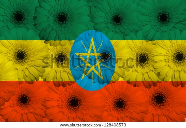 Stylized National Flag Ethiopia Gerbera Daisy Stock Photo Edit Now