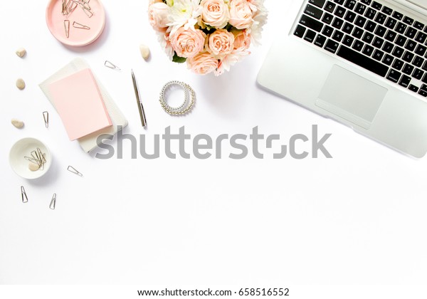 Stylized Womens Desk Office Desk Workspace Stock Photo Edit Now