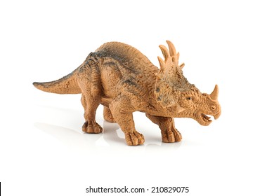 Styracosaurus Dinosaur Figure Toy Isolated On White