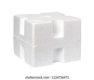 Styrofoam box isolated on white background
