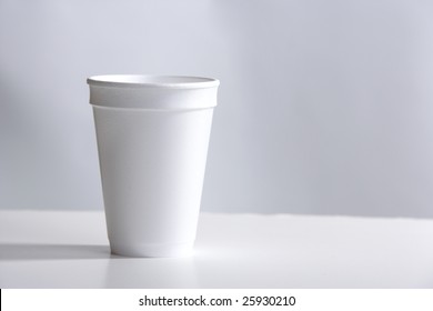 Styrofoam Cup On Desk