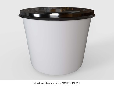 Styrofoam Cup Or Plastic Cup With Cap For Mockup Your Product