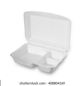 Styrofoam Of Food Container Isolated On White