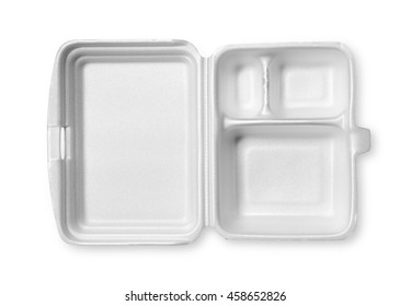 Styrofoam Of Food Container Isolated On White