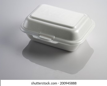 Styrofoam Of Food Container With Reflection