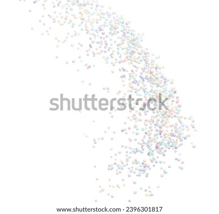 Styrofoam mini ball fly explosion, Pastel foam mini balls float explode, abstract cloud fly. styrofoam pastel mini sphere balls splash throwing in Air. White background Isolated