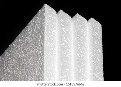 Styrofoam. Sheets Of Factory Manufacturing.