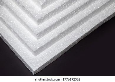 Styrofoam. Sheets Of Factory Manufacturing