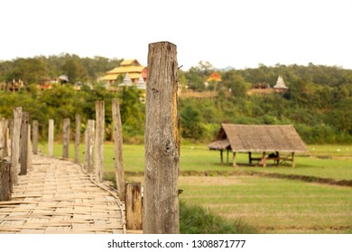 Su Tong Pae Bamboo Bridge At Pang Mu Mae Hong Son Province Thailand