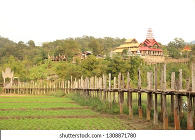 Su Tong Pae Bamboo Bridge At Pang Mu Mae Hong Son Province Thailand