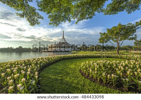 Suanluang RAMA IX Public Park and botanical garden,the largest in Bangkok,Thailand
