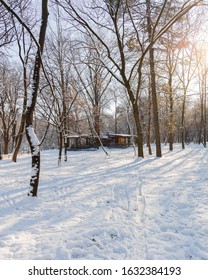 Sub Arini Park Covered In Snow During Winter