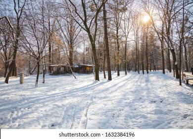 Sub Arini Park Covered In Snow During Winter