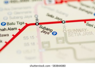 Subang Jaya Station. Kuala Lumpur Metro Map.