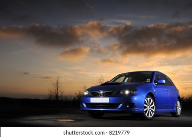 Subaru Impreza WRX At Sunset