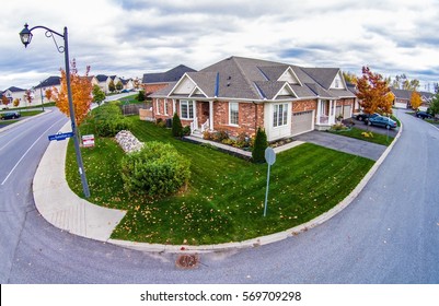 Subdivision Aerial Skyline Shot