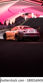 Subject Grey Toyota Supra Captured Near Stock Photo (Edit Now 