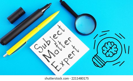 Subject Matter Expert SME Is Shown Using A Text