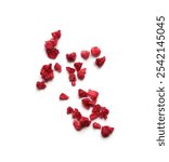 sublimated raspberries on a white background