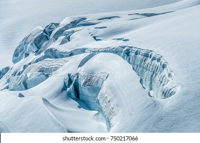 Sublime ice and snow formations and landscapes of the Aletsch glacier at the foot of the Jungfraujoch summit, Canton of Bern, Switzerland - Powered by Shutterstock