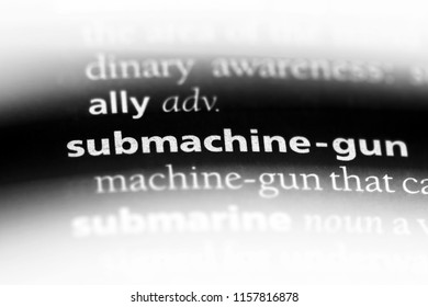 Submachine Gun Word Dictionary Submachine Gun Stock Photo 1157816878 ...