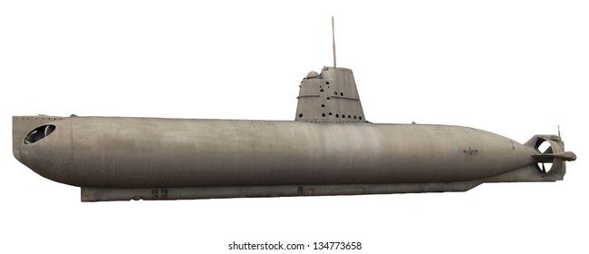 submarine isolated on white