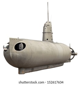 Submarine Isolated On White