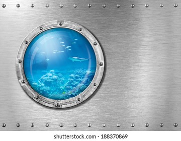 Submarine Metal Porthole Underwater