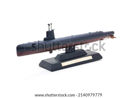 submarine model toy isolate on white background