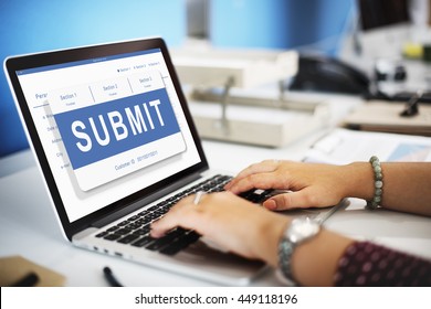 Submit Application Membership Register Send Concept