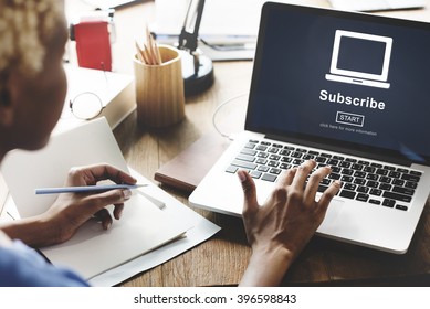 Subscribe Advertising Marketing Membership Concept - Shutterstock ID 396598843