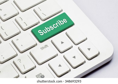 Subscribe Word On White Keyboard Stock Photo 348693293 | Shutterstock