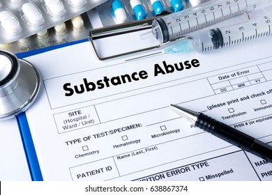 Substance Abuse doctor hand working Professional doctor