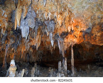 Subterranean Rock Formations Luray Caverns Virginia Stock Photo ...