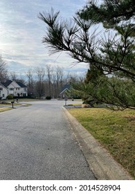 Suburban American Neighborhood In The Northeast