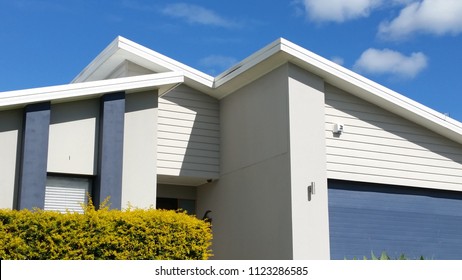 Suburban Architecture. Roof line, modern contemporary home, roof style
