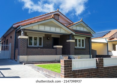 Suburban Federation House In Sydney At Sunset NSW Australia 