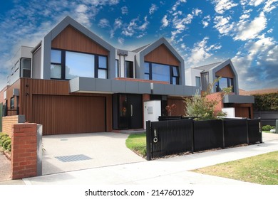 Suburban Federation House In Sydney At Sunset NSW Australia 