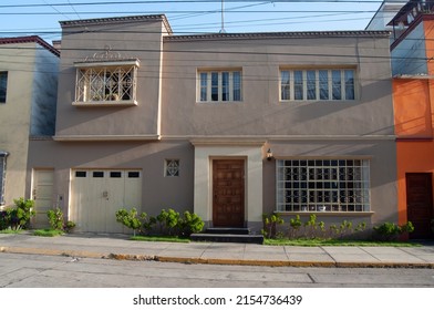 suburban home exterior Facades of Peruvian Houses in Lima, Peru - Shutterstock ID 2154736439