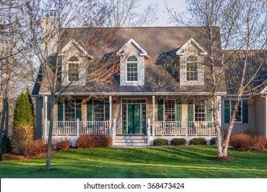 Suburban House In The Early Spring