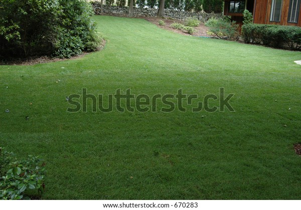 Suburban Lawn Stock Photo Edit Now 670283